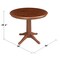 International Concepts Round 36 in Round Top Pedestal Table, 28.9 inH, Espresso, 36 in W, 36 in L, 29.9 in H, Wood K581-36RT-27B - alternate 3